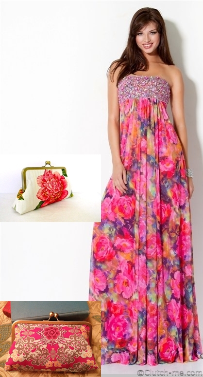 Clutches by www.anorangeblossombag.etsy.com and lulucaswell.etsy.com