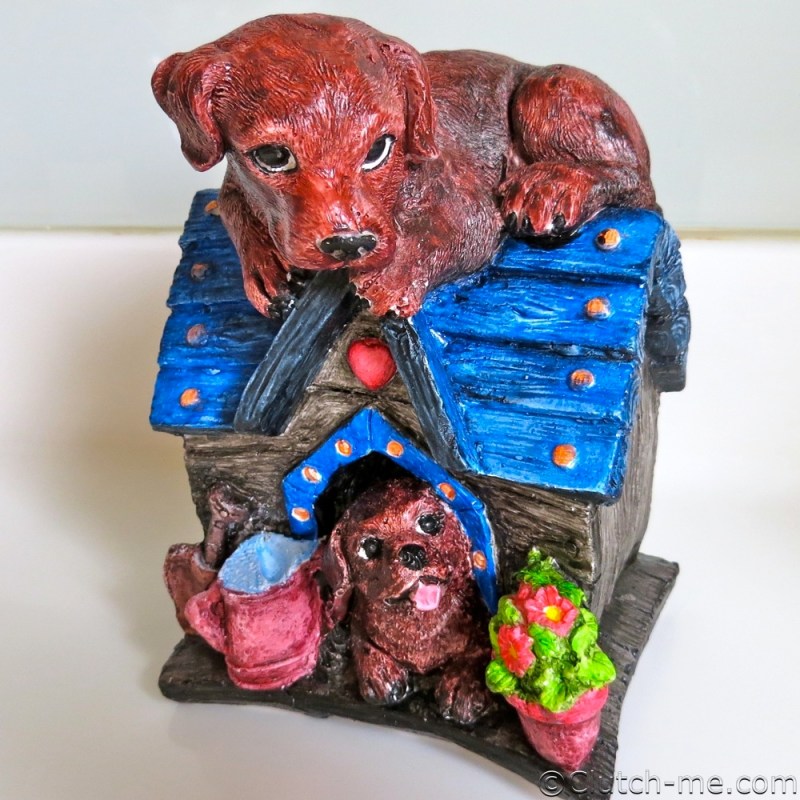 Red labrador and puppy